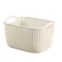 CURVER Knit Collection Rechteckiger Aufbewahrungskorb S 8L Weiß 30x22x17 cm