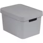 Curver Infinity Recycled 17L Aufbewahrungsbox mit Deckel, Grau, 36x27x22 cm