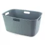 CURVER Softex 45L rechteckiger Wäschekorb mit integrierten Griffen, Petrol, 57x37x27 cm