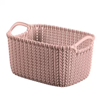 CURVER Knit XS rechteckiger Aufbewahrungskorb 3L 25x18x14 cm Rosa