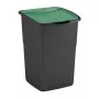 CURVER Koral Bin 47L Schwarz/Grün Schwingdeckel Abfallbehälter