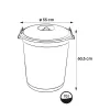 KEEEPER Hugo 70L Mega Mülleimer, Dunkelgrün, Ø55 x 60,5 cm, Rund, Abnehmbarer Deckel, Innen/Außen, UV- & Frostbeständig
