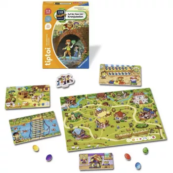 Ravensburger tiptoi Team SMART ermittelt: Auf der Spur der Kronjuwelen – interaktives Detektiv-Brettspiel für Kinder von 6 bis 10 Jahren, 1–4 Spieler, deutsche Sprache, tiptoi-Stift erforderlich