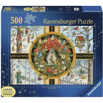 Ravensburger Große Teile Puzzle Singvögel im Winter (500 Teile)