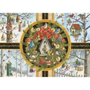 Ravensburger Große Teile Puzzle Singvögel im Winter (500 Teile)