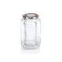 LEIFHEIT Hexagonales Glasgefäß 1700 ml, Klar mit Golddeckel