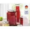 LEIFHEIT Hexagonales Glasgefäß 1700 ml, Klar mit Golddeckel