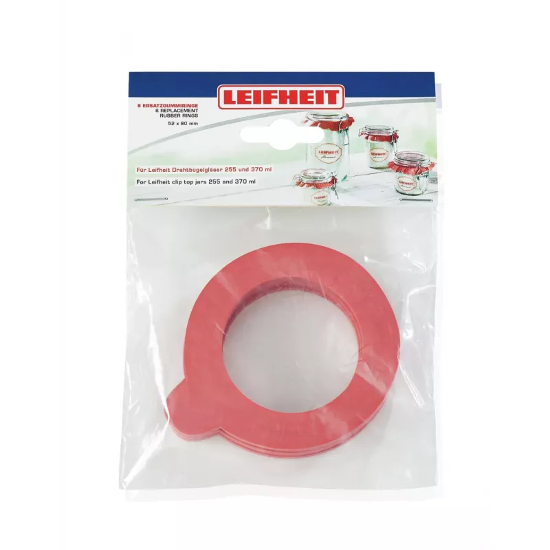 LEIFHEIT Ersatz-Gummiringe 6 Stk. 52x80 mm für Einmachgläser 255/370 ml