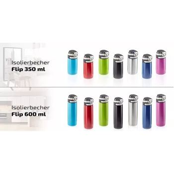 LEIFHEIT Thermo Mug Flip 350 ml Silber