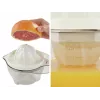 LEIFHEIT Zitruspresse Manuelle Zitruspresse 0,5L mit 2 Presskegeln, Sieb, Messskala, rutschfester Boden, spülmaschinenfest