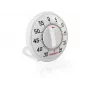 LEIFHEIT ComfortLine Mechanischer Küchentimer, 60-Minuten-Aufziehmechanismus, Magnetisch, Weiß/Grau