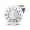 LEIFHEIT ComfortLine Mechanischer Küchentimer, 60-Minuten-Aufziehmechanismus, Magnetisch, Weiß/Grau