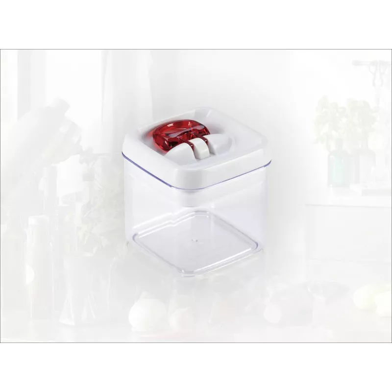 LEIFHEIT Fresh&Easy Lebensmittelbehälter 400ml – luftdicht, auslaufsicher, BPA-frei, transparent mit grünem Deckel