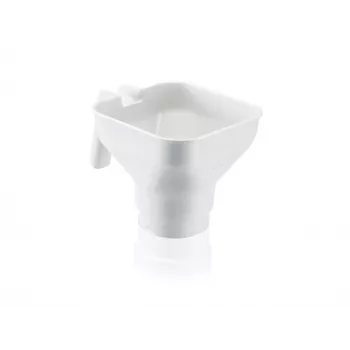 LEIFHEIT Küchentrichter mit abnehmbarem Feinsieb, 19 cm, Weiß/Transparent
