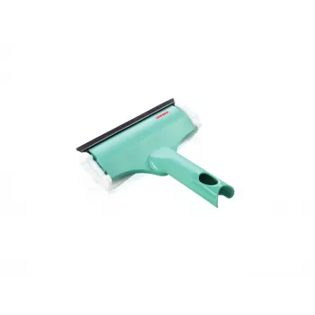 LEIFHEIT Fenster- & Rahmenreiniger 3in1 Mini micro duo - 20 cm Mikrofaser-Kopf mit integriertem Abzieher, Click-System-kompatibel