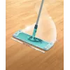 LEIFHEIT Clean Twist XL 42 cm Extra Soft Mikrofaser-Flachmopp-Set mit Spin-Wringer und Teleskopstiel, Grün/Türkis