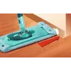LEIFHEIT Clean Twist XL 42 cm Extra Soft Mikrofaser-Flachmopp-Set mit Spin-Wringer und Teleskopstiel, Grün/Türkis