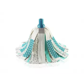 LEIFHEIT 3in1 Power Mop mit Clean Twist Spin Technologie, Teleskopstiel, 20L Eimer, Mikrofaser-Kopf, Türkis/Weiß