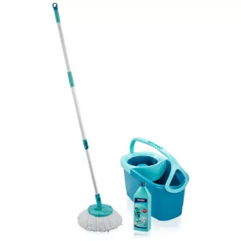 LEIFHEIT Bodenreinigungsset Rotations-Disc-Mop Ergo mit Power Cleaner 1L