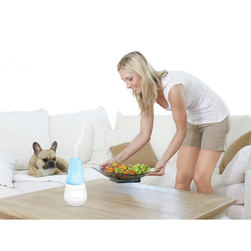 SOEHNLE Air Aromatizator Valencia Ultraschall-Aroma-Diffuser, 100 ml Tank, bis zu 4 Std. Laufzeit, Weiß/Silber