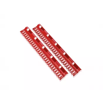 LEIFHEIT Pegasus Wäscheständer-Korbhalterungen (2er-Pack, 50 Clips, Weiß/Blau)