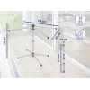 LEIFHEIT LinoPop-Up 140 Wäschespinne, 14 m Trockenlänge, Aluminiumrahmen, Grau/Blau