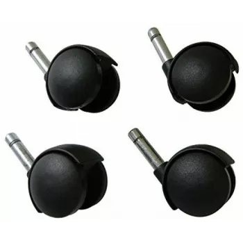 HAILO Rollenset für Big-Box Abfallbehälter (2er-Pack, Schwarz, 50 mm, werkzeuglose Montage)
