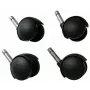 HAILO Rollenset für Big-Box Abfallbehälter (2er-Pack, Schwarz, 50 mm, werkzeuglose Montage)