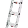 Hailo Master S120 Pro Aluminium-Sicherheits-Trittstufe, 3 Stufen, 150 kg Traglast, klappbar, mit Multifunktionsablage