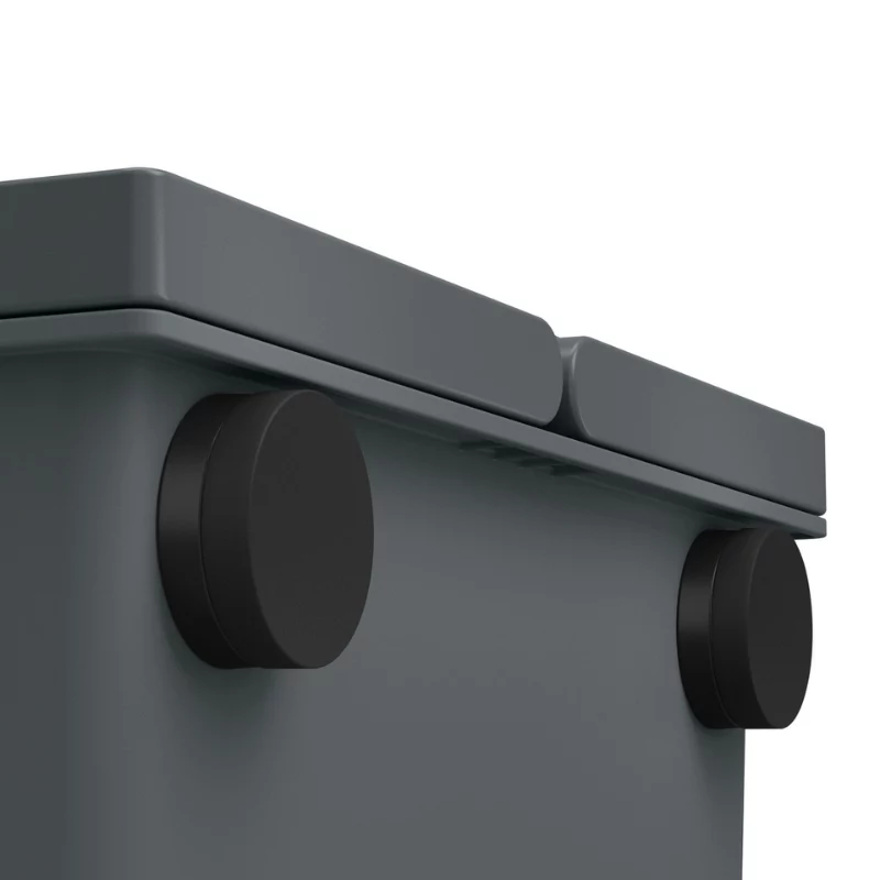 HAILO FlexBox S Wandmontierter Abfallbehälter 7L Dunkelgrau