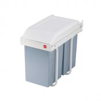 HAILO Multi-Box Duo L Unterflur-Abfallsystem, 2x14L, Weiß