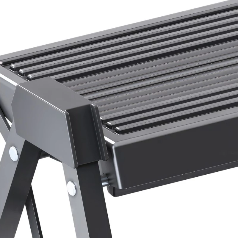HAILO Klappbare Trittbank StepFix / Stahl / 2 Stufen / Schwarz