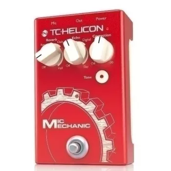 TC Helicon Mic Mechanic 2 Vocal-Effekte-Pedal mit Reverb, Echo, Pitch-Korrektur und Adaptive Tone