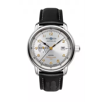 Zeppelin Mediterranee 96681 Automatische Herrenuhr, 40mm, Blaues Zifferblatt, Blaues Lederarmband