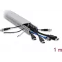 Delock Kabelkanal 50 x 30 mm, 1 m, Grau, Geschlitzt, PVC, RAL 7030