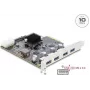 Delock PCI Express x4 Karte zu 4 x USB 10 Gbps USB Typ-A Dual Channel