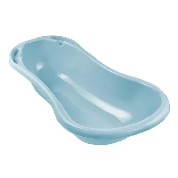 KEEEPER Babybadewanne 100cm Wiktoria Pure, Blau, 100 x 51 x 29 cm, Rutschfest, Ablaufstopfen, BPA-frei