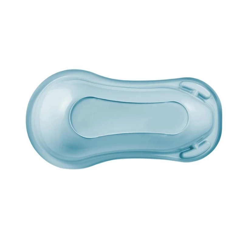KEEEPER Babybadewanne 100cm Wiktoria Pure, Blau, 100 x 51 x 29 cm, Rutschfest, Ablaufstopfen, BPA-frei