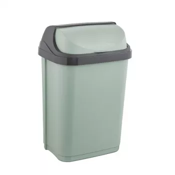 KEEEPER Rasmus 10L Abfalleimer mit Drehdeckel, Grün