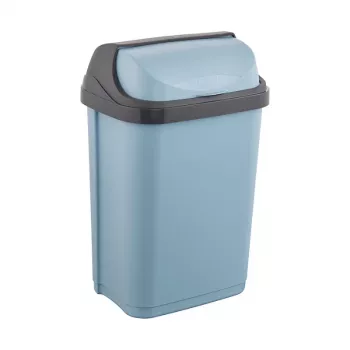 KEEEPER Rasmus 10L Abfalleimer mit Drehdeckel, Blau