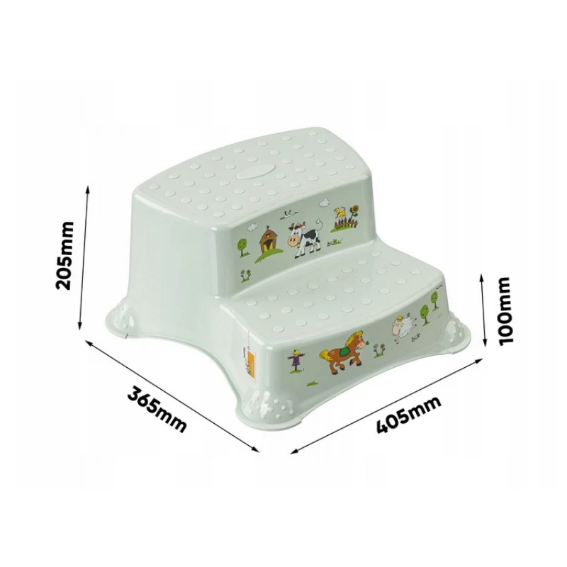 KEEEPER Zweistufige Bank Igor Funny Farm 40x37x21 cm Soft Green