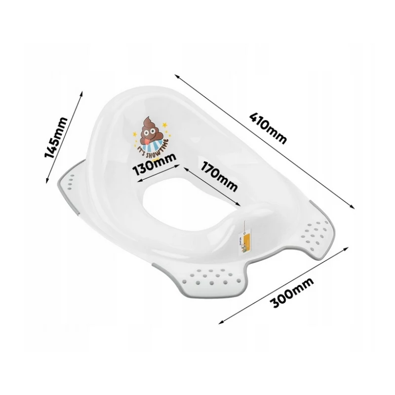 keeeper Toilettentrainer mit Antirutsch-Funktion Ewa Emoji Showtime, Weiß, 30x40x15 cm