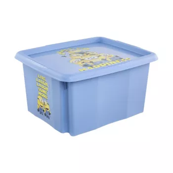 keeeper Box mit Deckel 24L Karolina „Minions Happiness“ 42,5x35,5x22,5cm Hellblau
