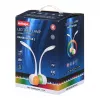 Activejet AJE-RAINBOW 2 LED Schreibtischlampe mit RGB-Basis, flexibler Arm, dimmbar, Touch-Steuerung, 7W Hauptlicht, 350lm, 2800K-6500K, Schwarz