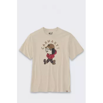 Carhartt Light Jac Grafik T-Shirt Oat Milk Relaxed Fit Baumwolle Kurzarm Rundhalsausschnitt
