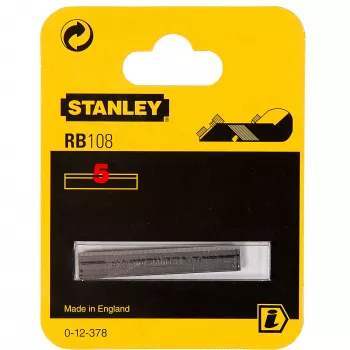 STANLEY Ersatz-Hobelblätter für RB10 und RB5, gerade Schneide, 10er-Pack, SK5-Stahl, 44 mm Breite