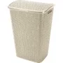 CURVER My Style 55L Wäschebox in Creme, 43x33x60 cm, Rattan-Effekt