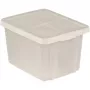 CURVER Essentials 26L transparente Aufbewahrungsbox mit Deckel, stapelbar & nestbar, 44x34x27 cm