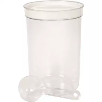 Curver Petlife Runde Haustierfutterschale mit Löffel, 1,7 L, Weiß
