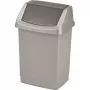 CURVER Click-it 50L Tret-Abfalleimer 38,5x33,5x63,5cm Silber
